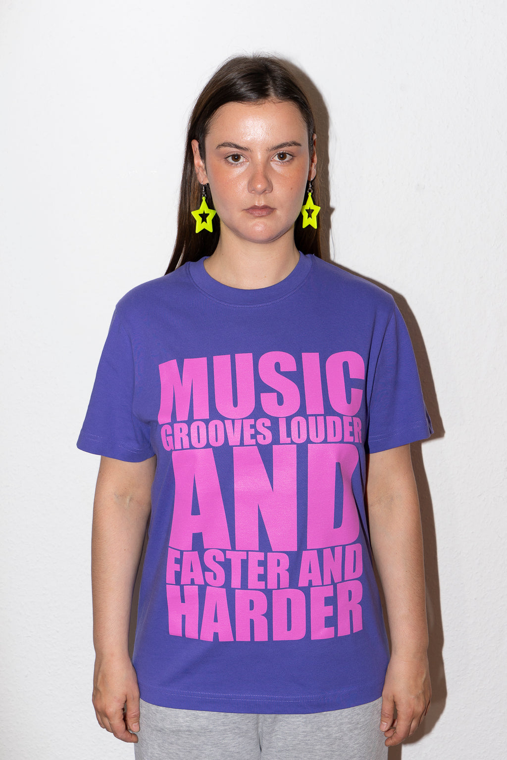 MUSIC GROOVES Purple love / pink - modelshot front