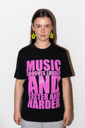 MUSIC GROOVES blackout/ pink - modelshot front