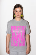 MUSIC GROOVES city grey / pink - modelshot front